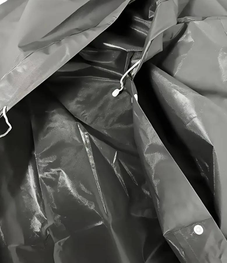 Extra Long and Thick Adult Raincoat with Drawstring Hood