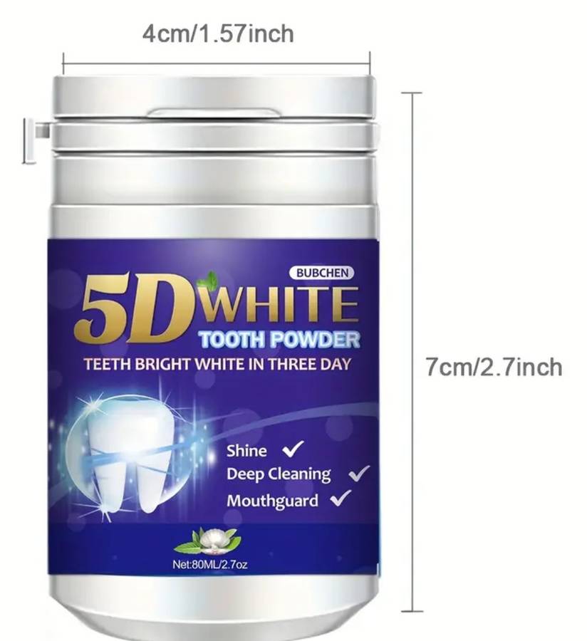 5D Teeth Whitening Powder - 80ml