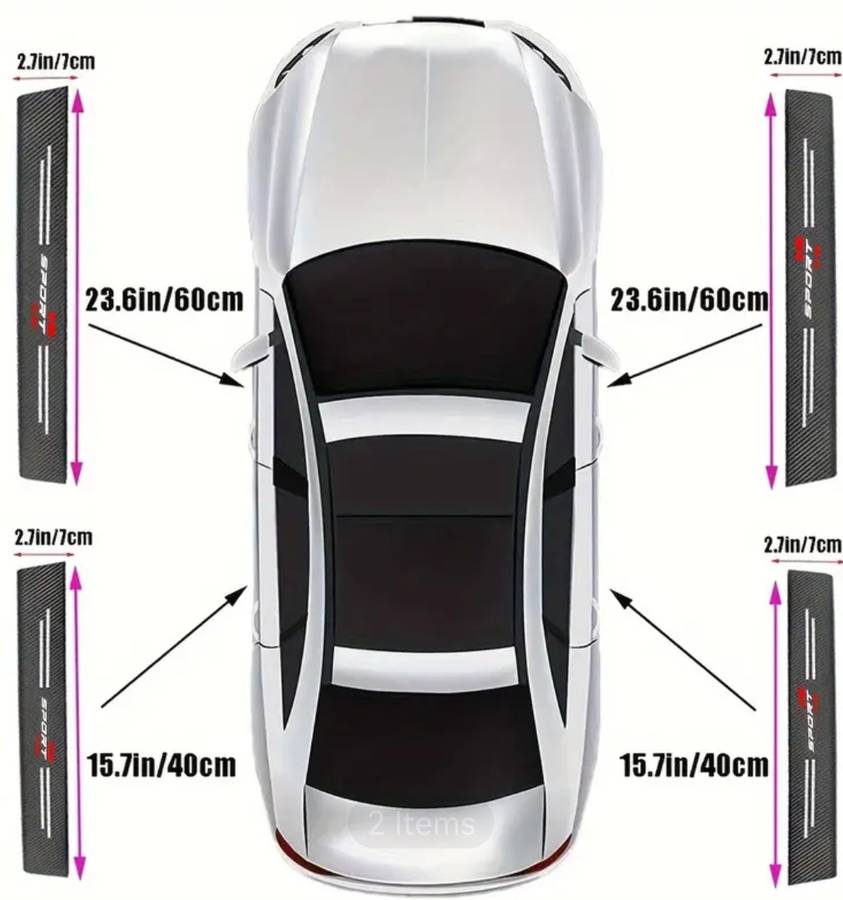 4-Pack Car Door Sill Protectors