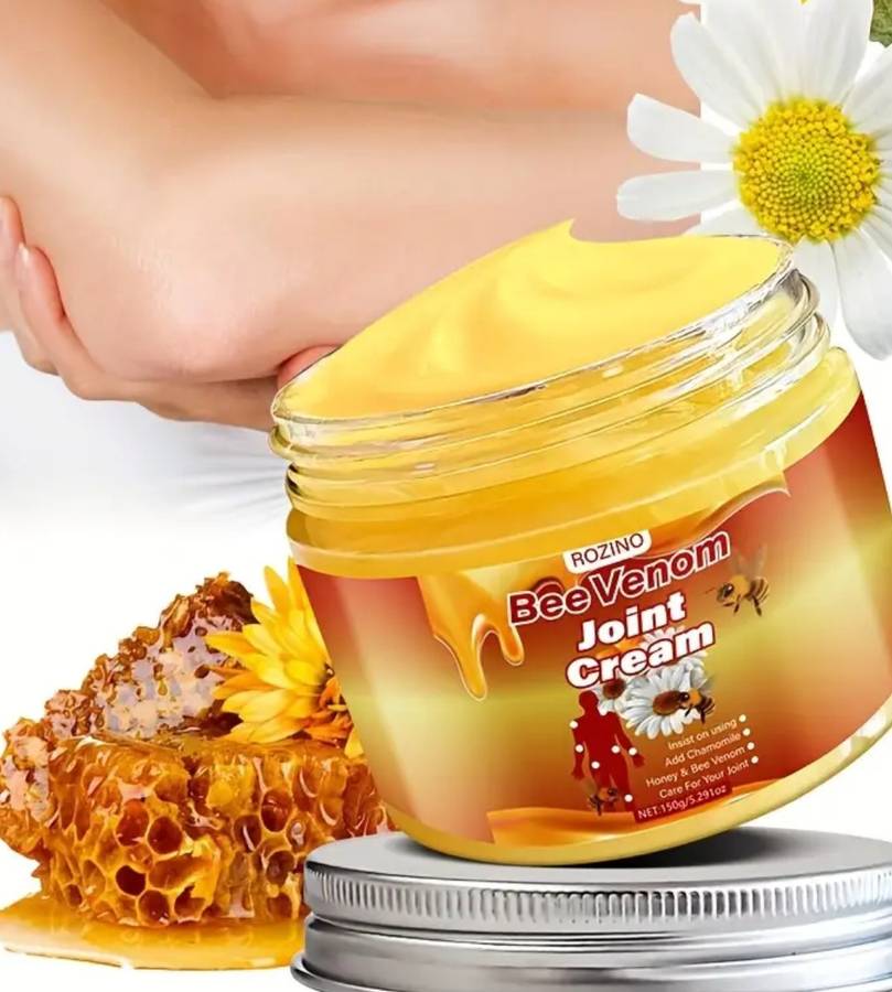 ROZINO Bee Venom Joint Cream - Hydrating & Nourishing with Honey, Coconut, Turmeric & Almond Oil