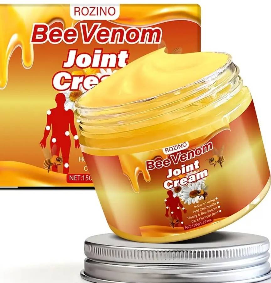 ROZINO Bee Venom Joint Cream - Hydrating & Nourishing with Honey, Coconut, Turmeric & Almond Oil