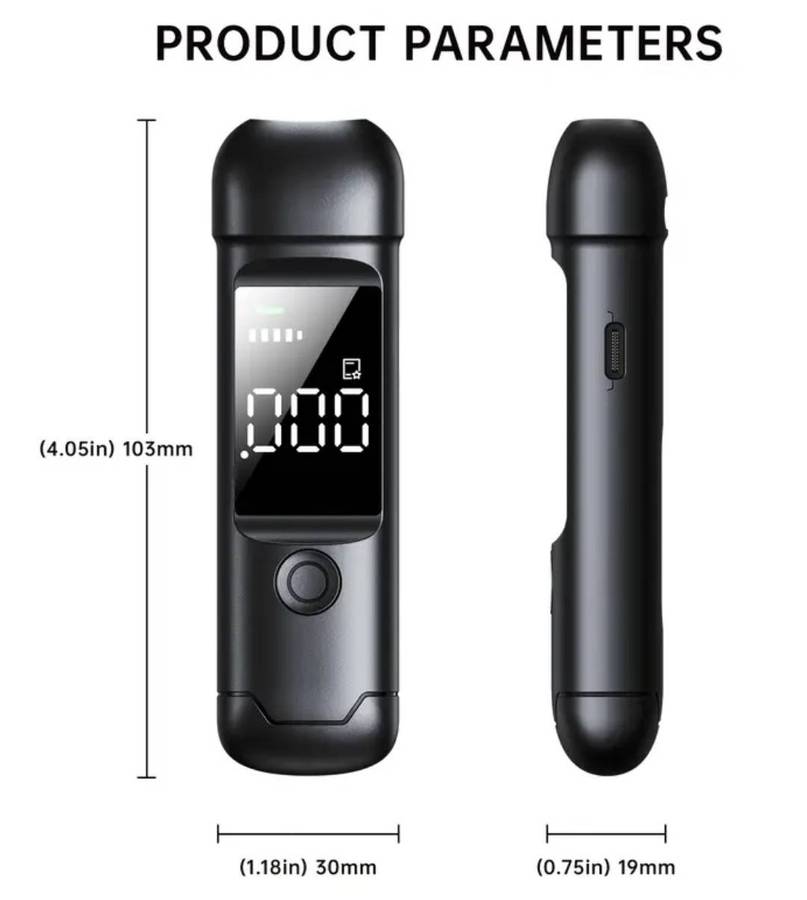 Portable Breathalyzer, Personal Alcohol Breathalyzer Tester