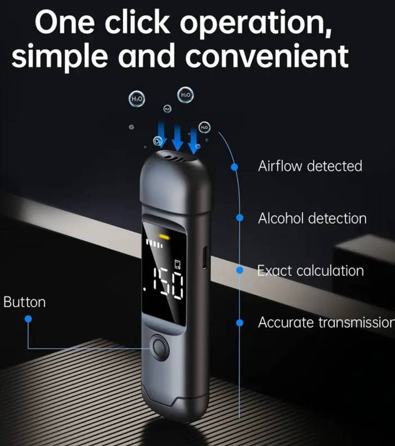 Portable Breathalyzer, Personal Alcohol Breathalyzer Tester