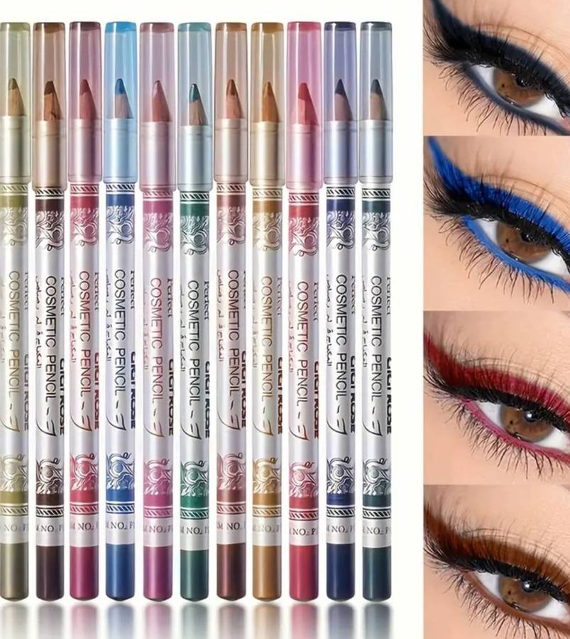 12-Pack Colorful Eyeliner Pencil Set