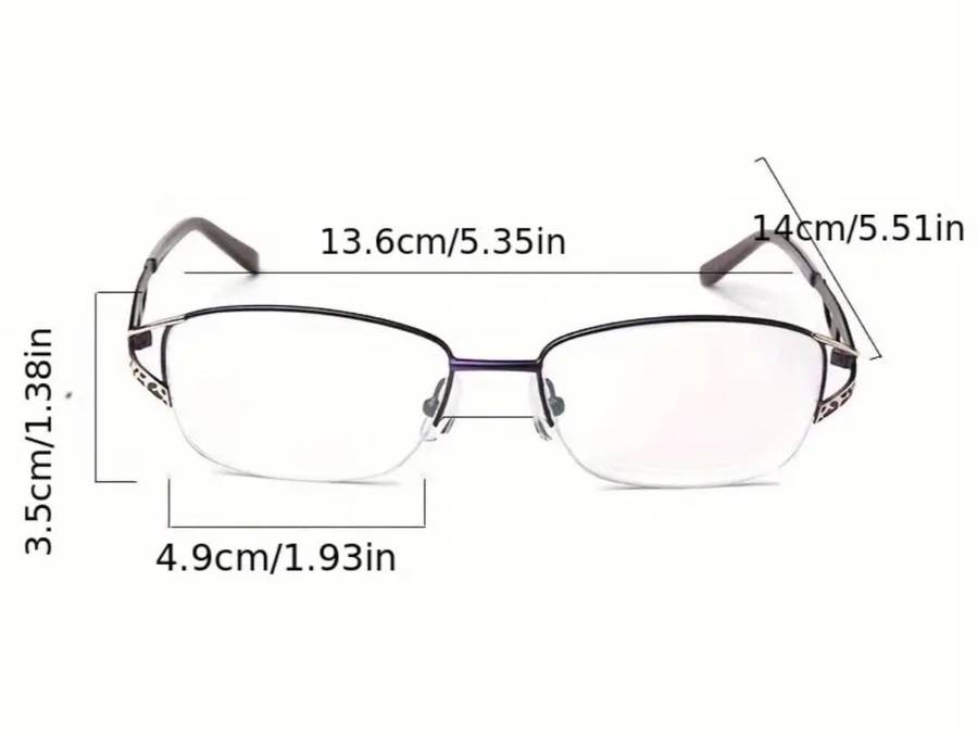 Women's Progressive Multifocal Glasses with Progressive Lens - Lens Tint +2