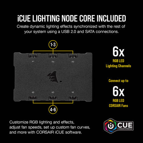 iCUE Lighting Node CORE Digital Fan RGB Lighting Controller