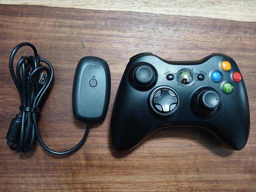 Original Xbox 360 Wireless Controller + USB Wireless PC Dongle