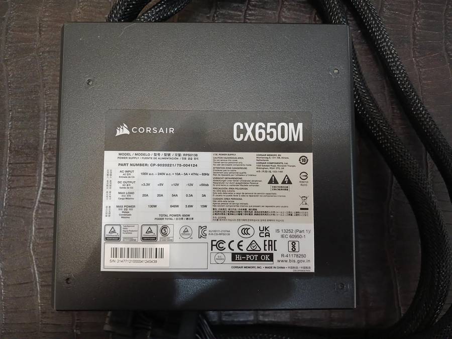 Corsair CX650M Semi-Modular ATX Power Supply