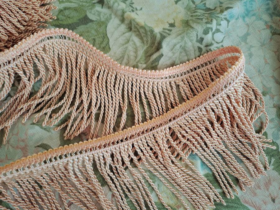 PInk fringe 11cm wide - price is per metre - as new