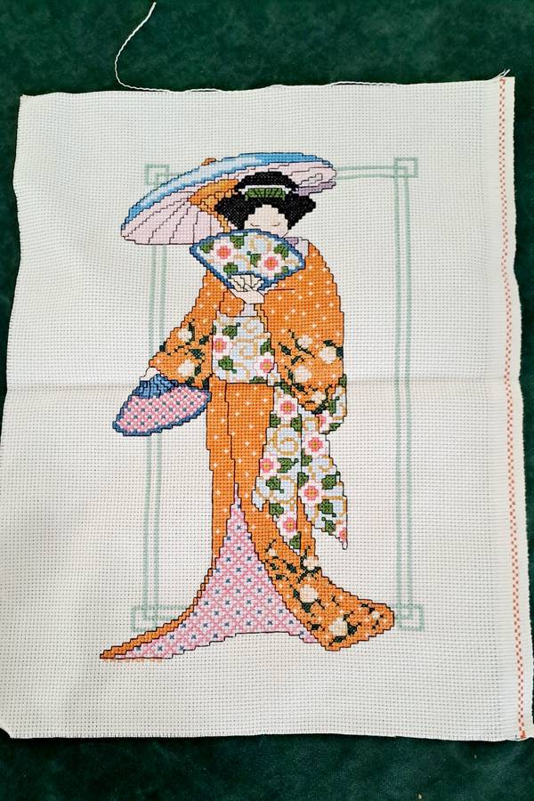 Beautiful cross stitch work -  26 x 34 cm