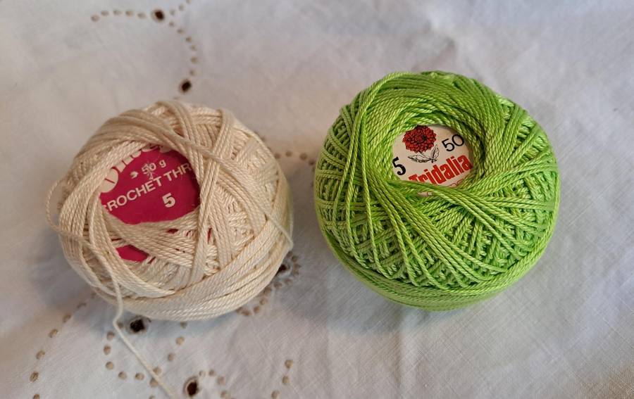 2 balls crochet yarn/ cotton - No. 5