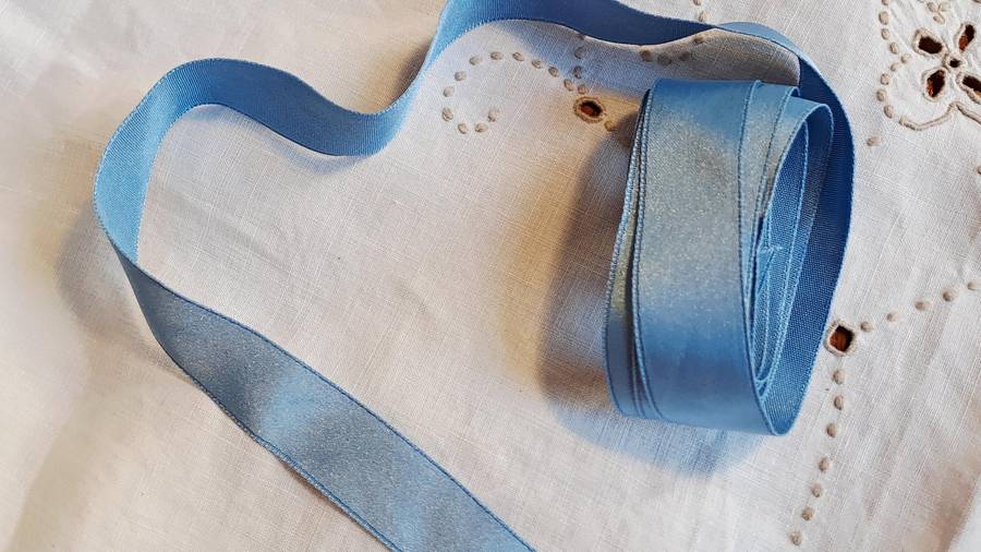 Blue satin ribbon 2 cm wide - 3m length