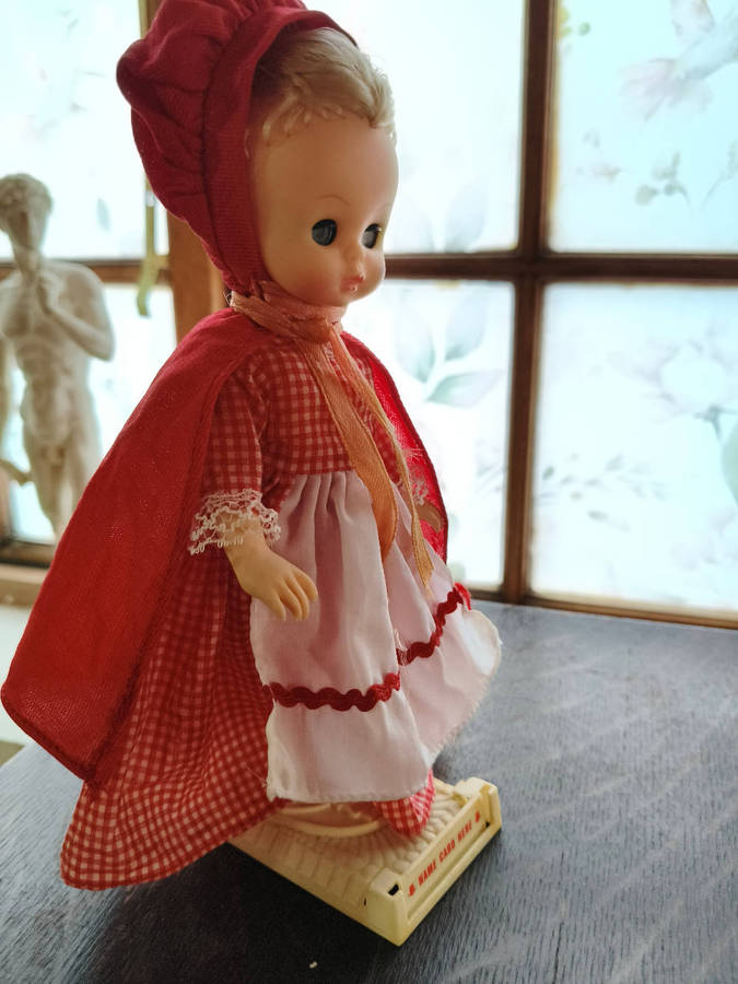 Vintage 1960s Little Red Riding Hood Doll  8 inch  Symbol of Quality No. 7021