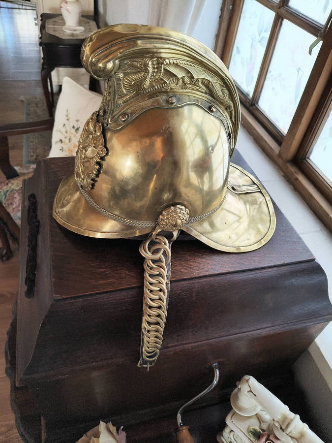 1860-1880 French fire brigade officers helmet