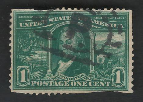 USA-Scott 1904 Louis. Purch: R Livingston #323 1c Green