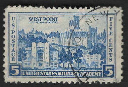 USA ARMY Issue 1936/37 Scott #789 West Point 5c. Price R4