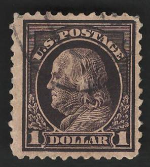 USA-Scott 1917/19  (P11) #518 $1 Violet Black
