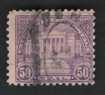 USA-1922/25  (P11) Scott #570 50c Lilac