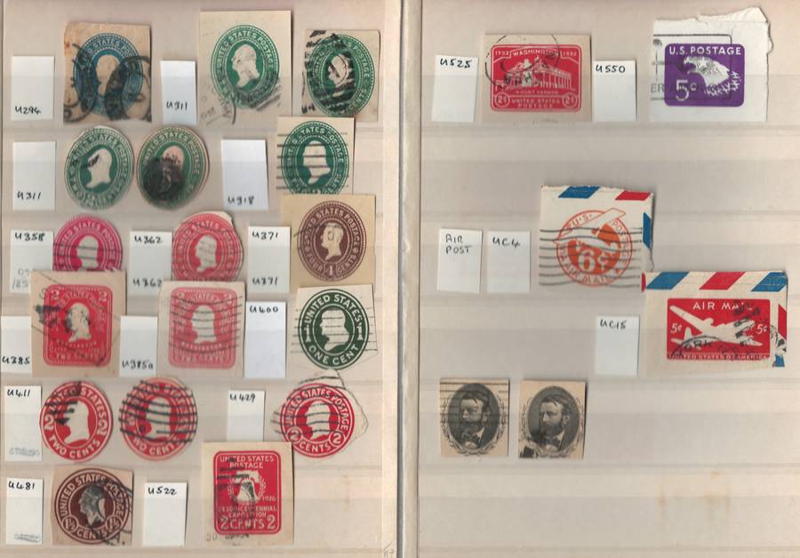 USA Scott Stamped Envelopes  Used. Price R31 (cv R639)