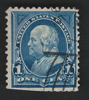 USA-Scott 1894 Unwmk #247 1c Blue
