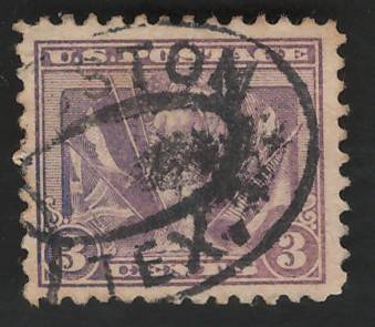 USA-Scott 1919  Victory Issue #537b Light Reddish Violet