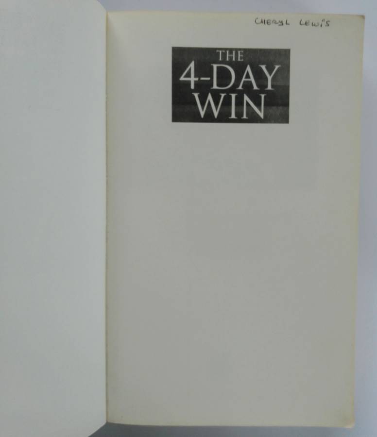 The 4-Day Win by Martha Beck