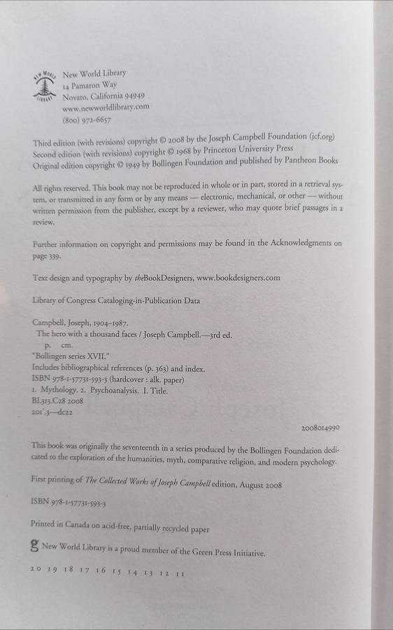 The Hero With a Thousand Faces by Joseph Campbell