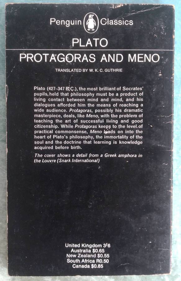 Protagoras and Meno - Plato (Penguin Classics)