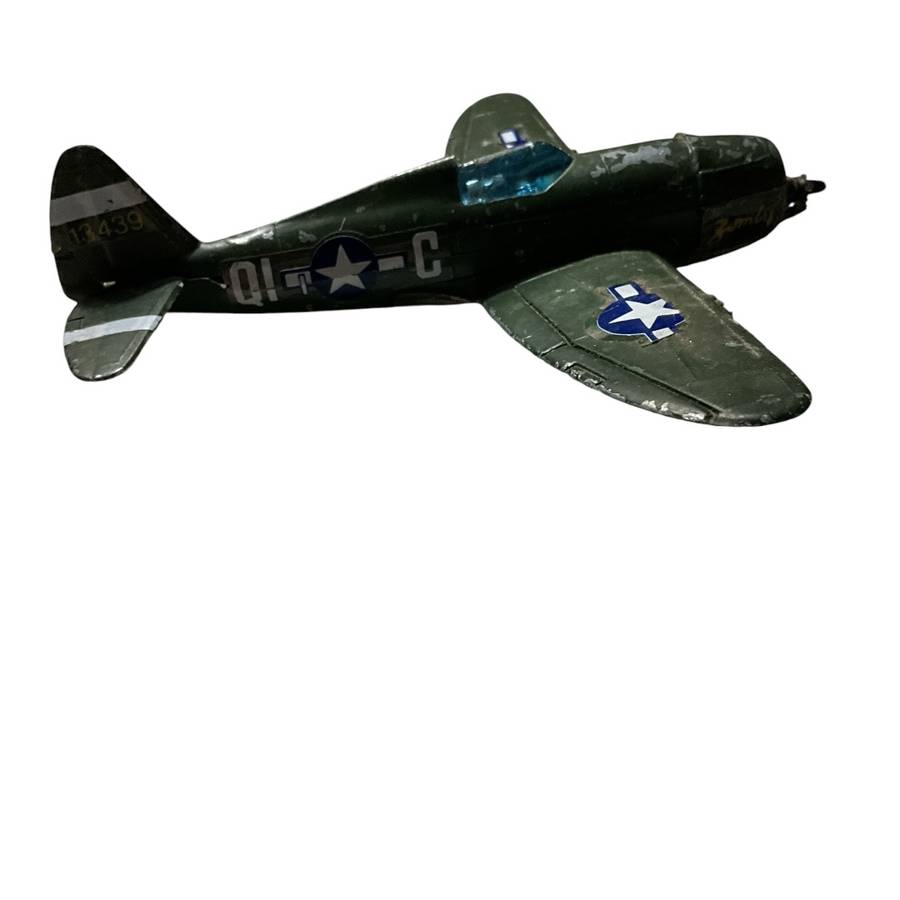 Gorgeous vintage metal toy plane - P-47D Thunderbolt made by Lintoy