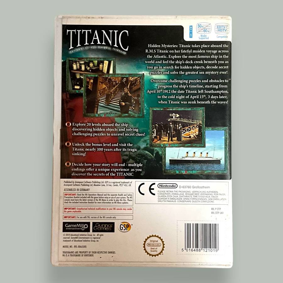 3 x Wii Games - Titanic, an Agatha Christie mystery, and Ultimate Alliance