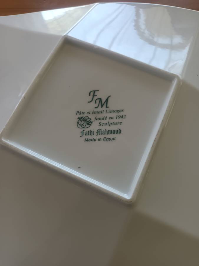 VINTAGE Fathi Mahmoud Egyptian Hand-Painted Ceramic Decorative Plate