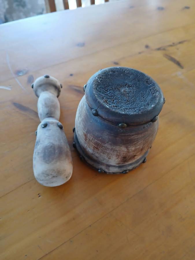 VINTAGE Wooden Mortar And Pestle