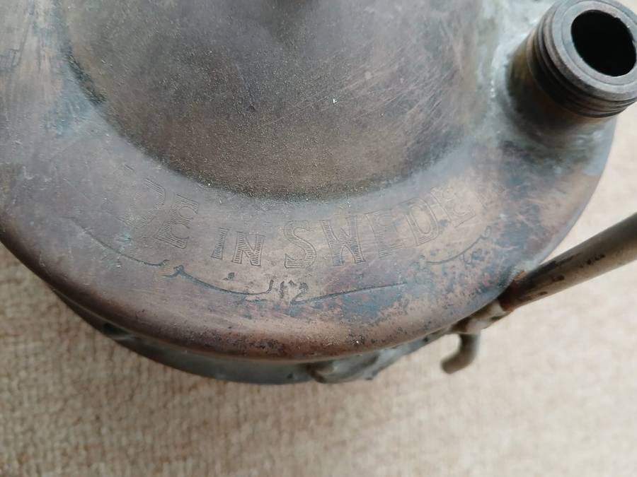 RARE VINTAGE RADIUS PRIMUS NO. 5.S:or. BRASS KEROSENE CAMP STOVE, SWEDEN