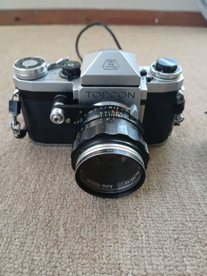 Topcon R Camera With 58mm f1.8, First Topcon SLR