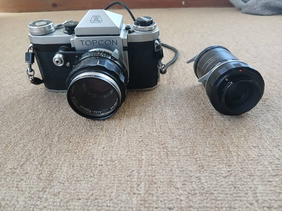 Topcon R Camera With 58mm f1.8, First Topcon SLR