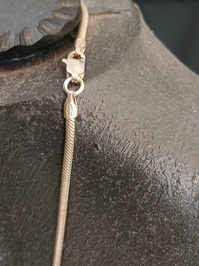 SOLID 925 Sterling Silver Italian Round Snake Chain Necklace Made In Italy