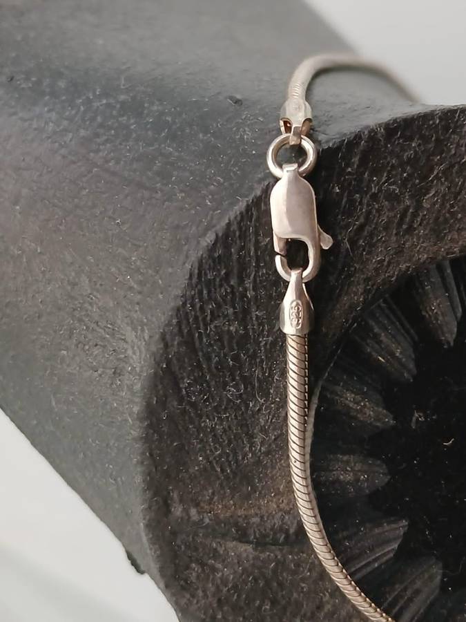 SOLID 925 Sterling Silver Italian Round Snake Chain Necklace Made In Italy