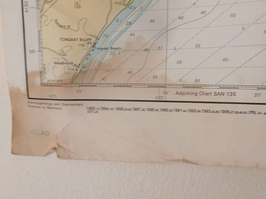 Admiralty Nautical Chart SAN 122 From TONGAAT BLUFF to RICHARDS BAY