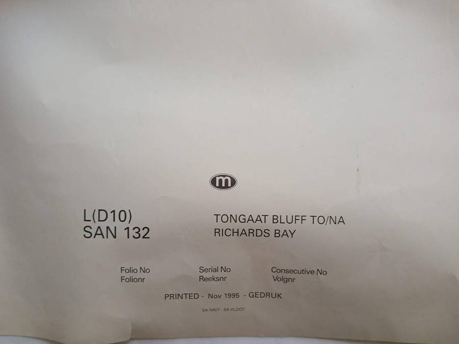 Admiralty Nautical Chart SAN 122 From TONGAAT BLUFF to RICHARDS BAY