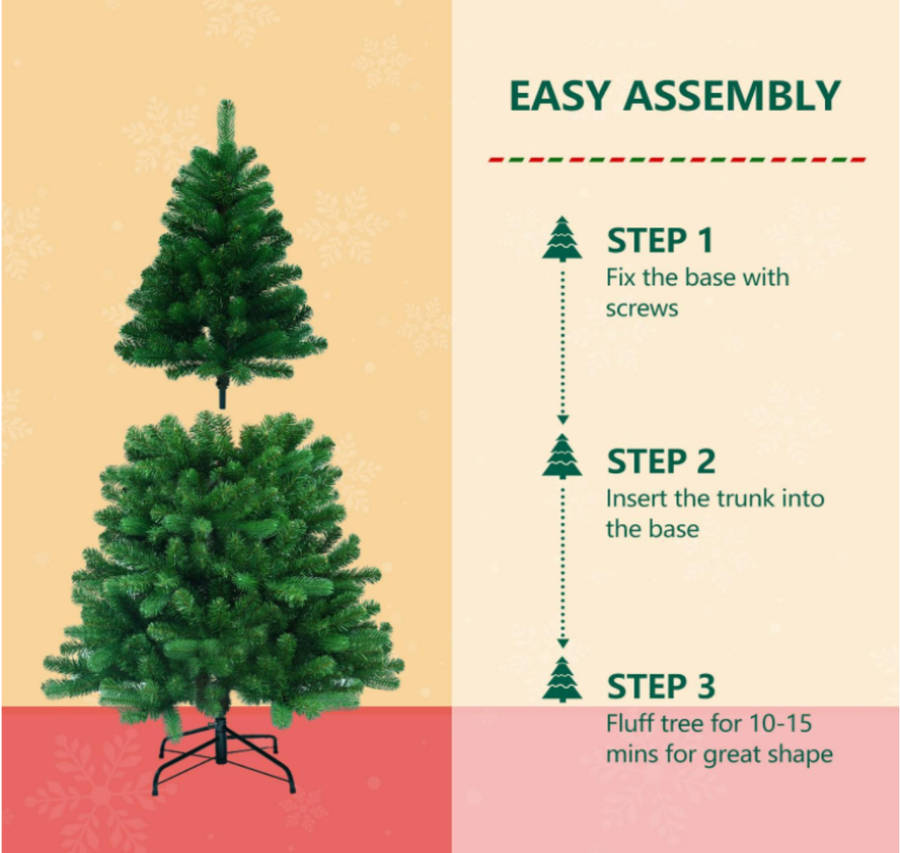 Timeless Evergreen Artificial Christmas Tree - 180 cm