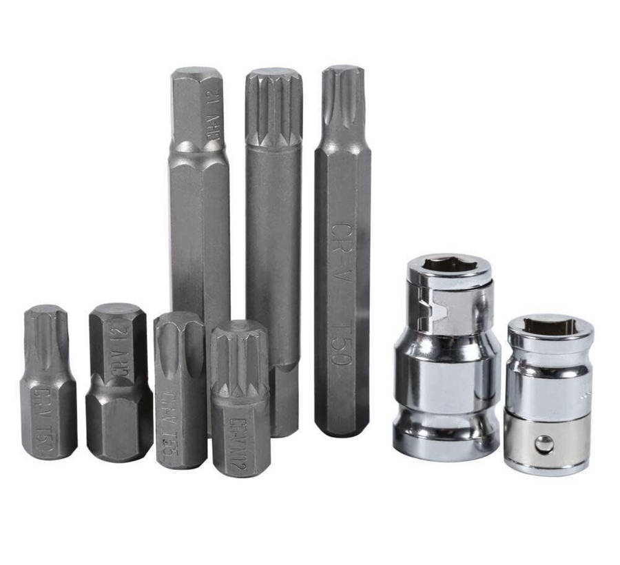40 Piece Hex Spline Star Torx Socket Bit Set