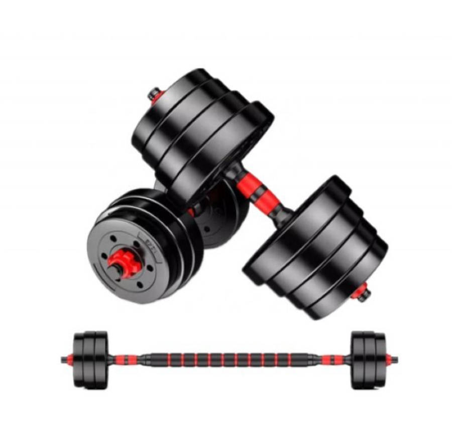 30kg Plastic Cement Indoor Fitness Weight Lifting Adjustable Dumbbells