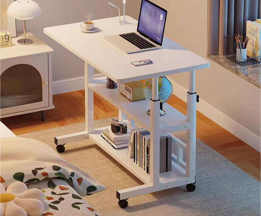 Movable and Convenient Computer Desk - White