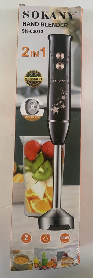 Sokany - High Quality Stick Blender with Whisk & Grinder Attachment