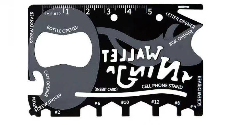 wallet Ninja 18 in 1 Multi Prupose Credit Card Size pocket tool