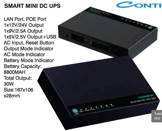 Conti Smart Mini DC UPS - 8800mah - Operating Indicators