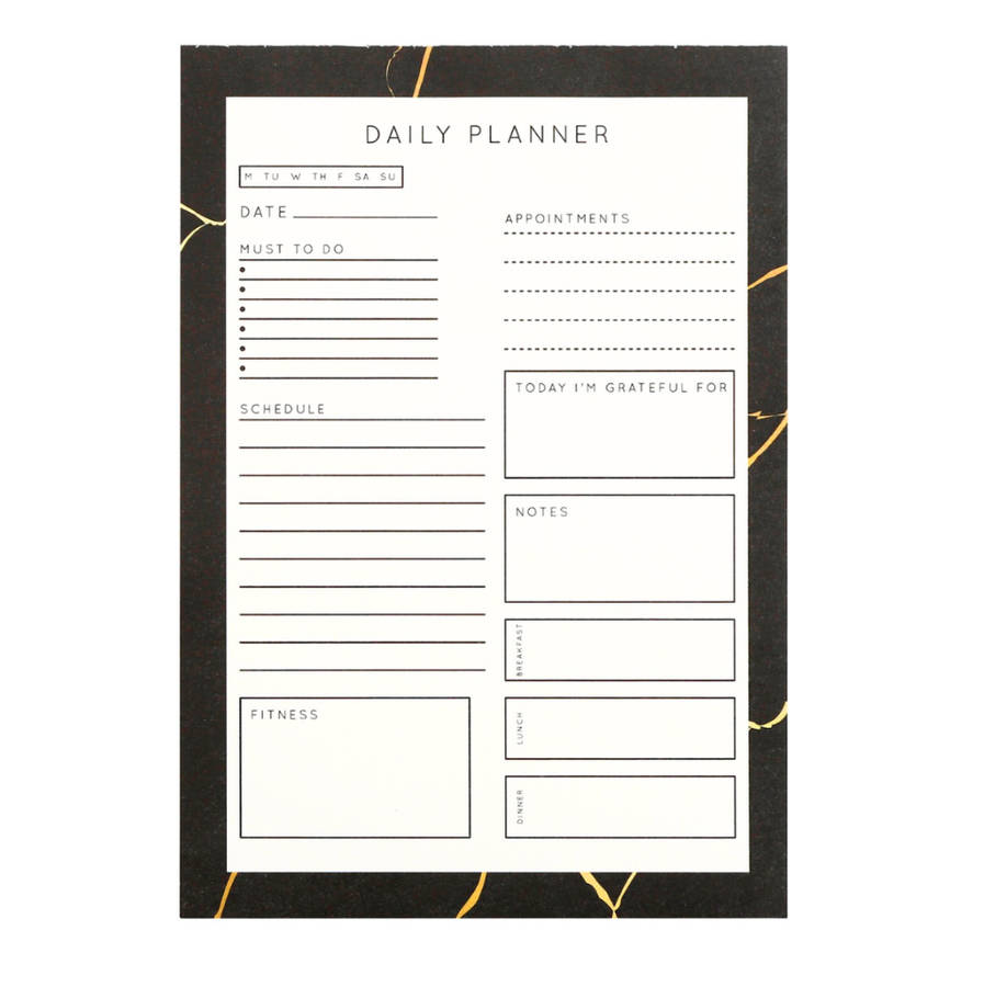 A5 Daily Desk Planner - Marble