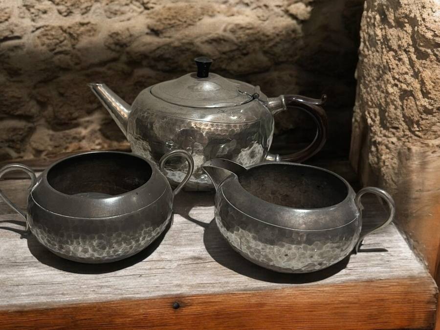 Pewter tea set