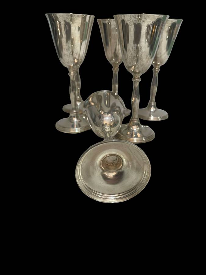 Goblets England silver plated x6