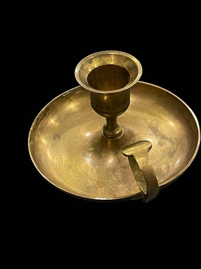 Candle holder brass antique